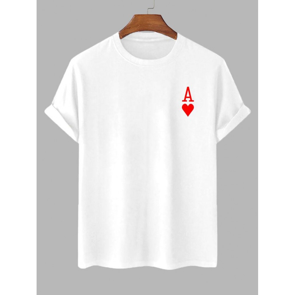 Playing Card Heart A Print T-shirt Playing Card Heart A Print T-shirt